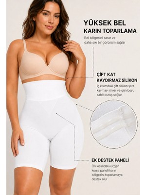 Formactive Kadın Yüksek Bel Dikişsiz Korse Diz Üstü Paçalı 2070 - Esnek & Toparlayıcı Iç Giyim