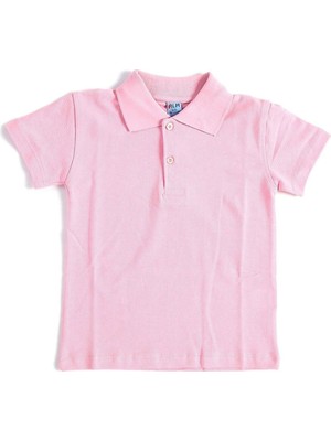 Nacar Store Unisex Çocuk Polo Yaka Kısa Kol Okul T-Shirt