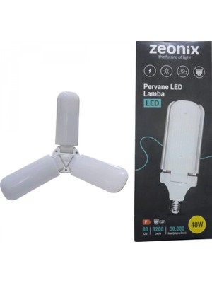 Marsilyan™- Zeonix 40W 3 Kanatlı Pervane Ampul