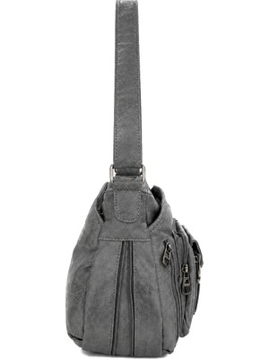 Sanmorris Kadın Modern Tasarımlı Çok Bölmeli Omuz Çantası Sı-08