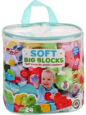 Solmazlar Online Mey Ithalat® 04008 Yumuşak Big Bloklar Çanta 24 Parça -Fentoys