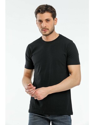 Nacar Store Premium Yazlık Düz Renk Basic T-Shirt