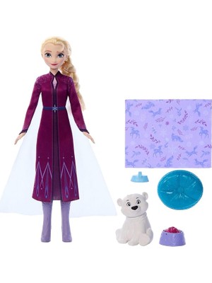 Disney Karlar Ülkesi Elsa Bebek ve Yavru Ayıcık Figürü, Ayıcığın Yatağı ve Battaniyesi Da