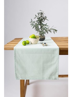 Wellstil Premium Keten Runner 40 x 150 cm (Adaçayı)