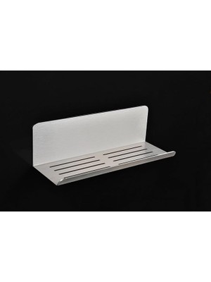 Paslanmaz Çelik 28CM Banyo Rafı Duş Rafı - Yapışkanlı Montaj - Anında Kolay Montaj - Inox