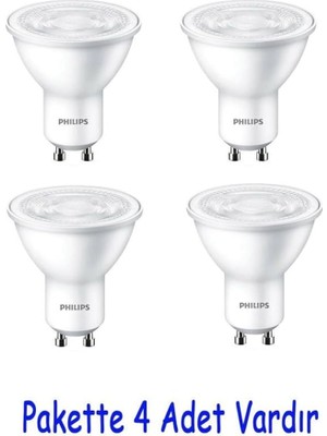 Philips 4 Adet 4,7W (50W) LED Spot Ampul Beyaz 6500K 2G10 Duy Tipi ile Yüksek Performans