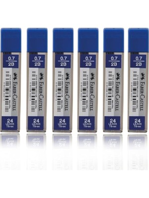 Faber Castell 0.7 mm 6 Tüp 75MM 2B Kalem Ucu Standart Renk ile Yüksek Kalite