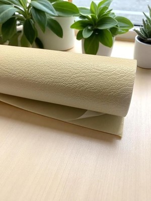 Tekstil Yapışkanlı Krem Suni Deri 100 * 140 cm