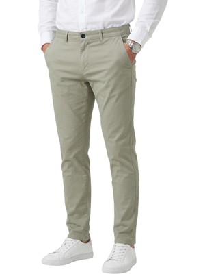 Deepsea Erkek Yeşil Slim Fit Pamuklu Likralı Chino Spor Pantolon 2601745