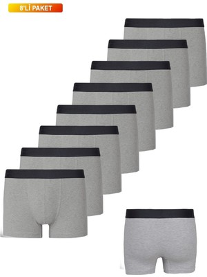 Nacar Store Erkek 8'li Paket Pamuklu Likralı Boxer
