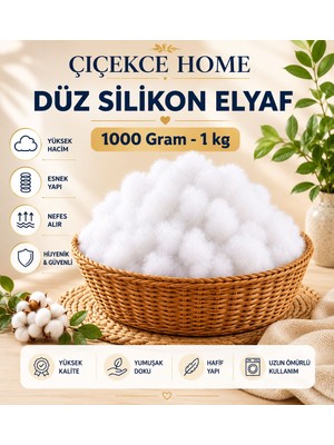 ÇİÇEKCE HOME Çiçekce Home Elyaf Silikon Düz 1 kg 1.kalite
