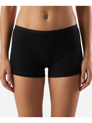 Nacar Store Kadın 3'lü Paket Likralı Pamuklu Esnek Rahat Boxer Şort Tayt