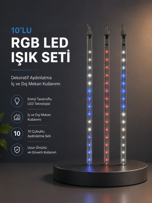 Kayan Yıldız Efektli Rgb LED Işık Seti Iç ve Dış Mekan Kullanımı