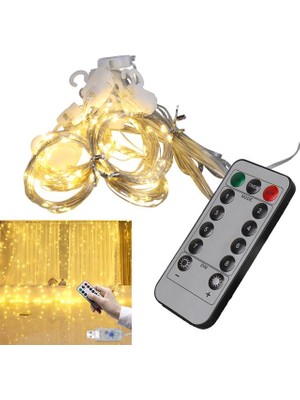 Winnboss Ekl-11 300 Günışığı Ledli Peri Motifli 3x3 Perde Dekoratif Aydınlatma 8 Modlu USB 5V