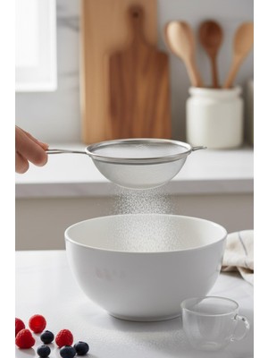 Paslanmaz Çelik Kalaylı Süzgeç 12 cm