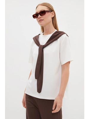 FullaModa Şal Bağlama Detaylı Cepli Modal 2 Li Takım
