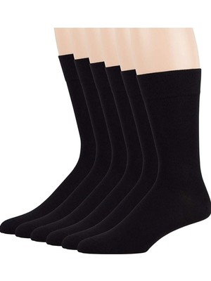 Nacar Store Erkek Siyah Yazlık Bambu Çorap 5 Li