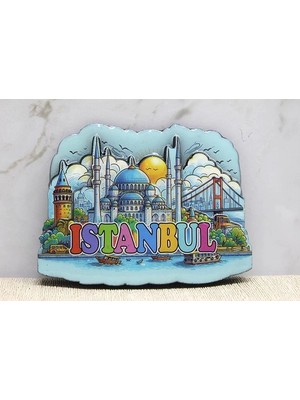 Marsilyan™- Ahşap Istanbul Temalı Magnet ALK4360