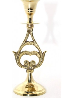 Marsilyan™- Tekli Pirinç Şamdan 27768