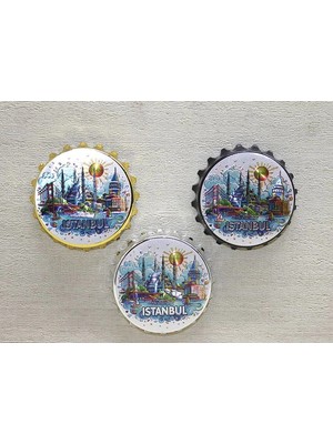 Marsilyan™- Istanbul Temalı Metal Magnet ALK4341