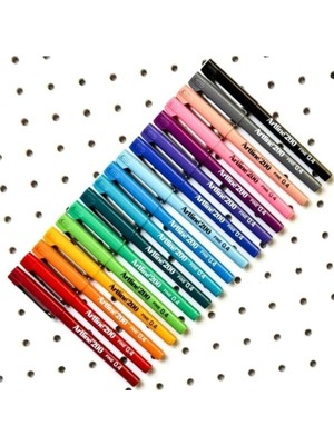 200 Fineliner 0.4 mm Ince Uçlu Yazı ve Çizim Kalemi, 10 Renk Set