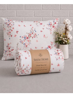 Sheri Home Lastikli Çarşaf Seti %100 Pamuk Yumuşak Dokulu-Kaymaz Tam Geçmeli Fitted Sheet –premium Pamuk 120X200/ 180X200 / 200X200