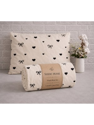 Sheri Home Lastikli Çarşaf Seti %100 Pamuk Yumuşak Dokulu-Kaymaz Tam Geçmeli Fitted Sheet –premium Pamuk 120X200/ 180X200 / 200X200