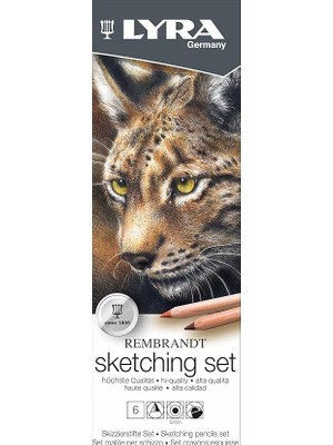 Rembrandt Metal Kutu Sketching Set Box Boya Kalemi, 6'lı