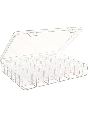 Ayarlanabilir Bölmeli Kolye Yüzük Takı Kutusu Organizer Düzenleyici Plastik Kutu 27.5X19.5X4.2
