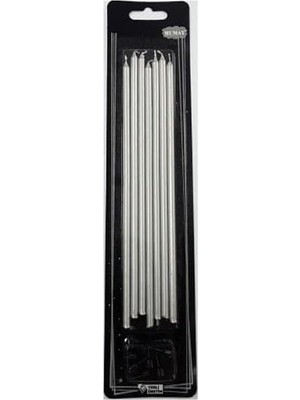 Marifetlerim Gümüş Pasta Mumu 20 cm - Kokusuz