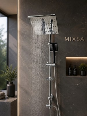 Mixsa Premium Berlin Robot Duş Seti Lüx Tepe Yağmurlama Duş Seti