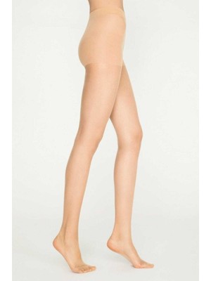 Nacar Store Kadın Ten Rengi Fit 15 Mat Külotlu Çorap