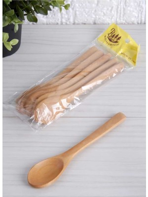 Empressco 16 cm Doğal Ahşap Bambu Kaşık Seti, Sağlıklı ve Şık Mutfak Aksesuarları