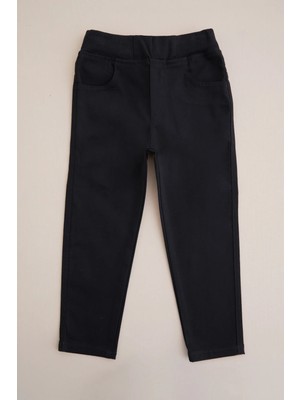 FullaModa Beli Bağcıklı Gabardin Kumaş Unisex Çocuk Pantolon
