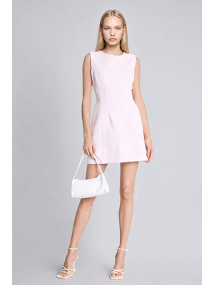 DeFacto Bisiklet Yaka Kolsuz Açık Pembe Mini Elbise H5965AX26SM