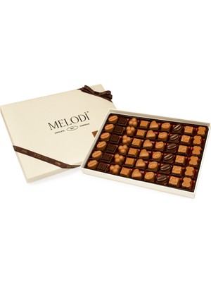 Melodi Çikolata Melodi Spesiyal Praline Çikolata Büyük 530 gr Özel Tasarım Hediye Kutusunda Enfes Çikolata