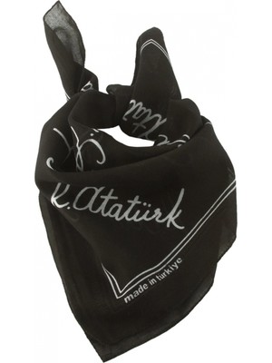 MiraLive Atatürk Imzalı Desenli Bandana 50*50