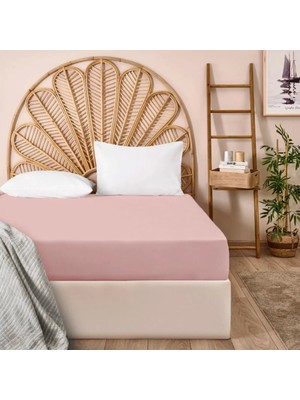 Matmel Soft Basic Çift Kişilik Lastikli Çarşaf - Gülkurusu - 180X200 cm