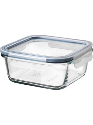 Ikea 365+ Kapaklı Cam Saklama Kabı, Cam-Plastik, 600 Ml, Kare