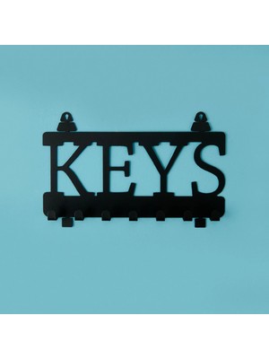 Matmel Deco Keys Anahtarlık - Siyah - 22X10 cm
