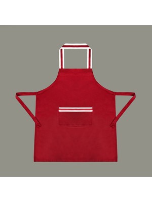 Matmel Gabardin Mutfak Önlüğü - Kırmızı - 65X80 cm