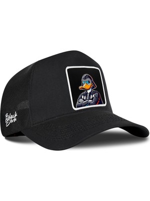 BlackBörk Duckside Logolu Siyah Trucker Şapka
