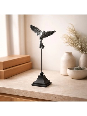 Matmel Deco Uccello Dekor - Siyah / Gümüş - 32 cm