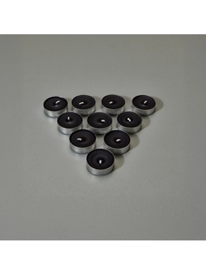 Matmel 10'lu Tealight Mum - Siyah - 3,8 cm