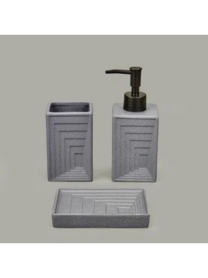 Matmel Bath 3'lü Banyo Aksesuar Seti - Gri