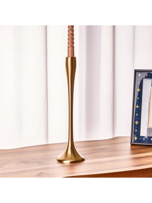 Kpm Golden Star Şamdan - Sarı - 31 cm