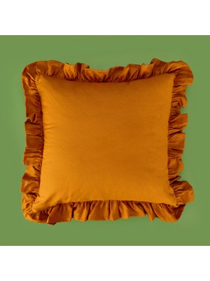 Matmel Soft Fancy Kırlent - Hardal - 40X40 cm