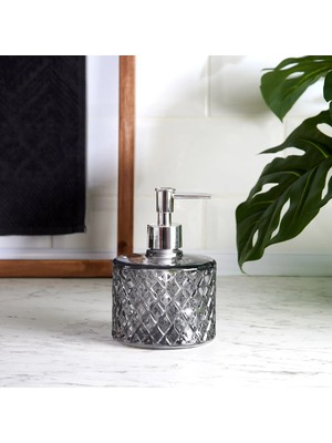 Matmel Design Kristal Cam Sıvı Sabunluk - Füme