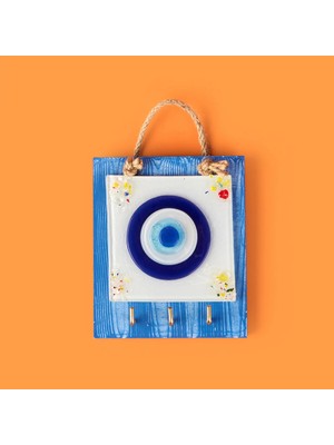 Matmel Deco Nazar Anahtar Askısı - Mavi - 15 cm