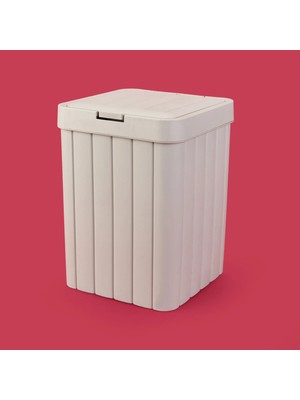 Matmel Çöp Kovası - Bej - 28 cm